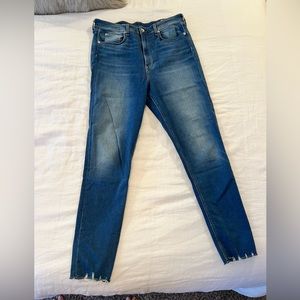 rag & bone Nina high rise skinny ankle jean- medium wash